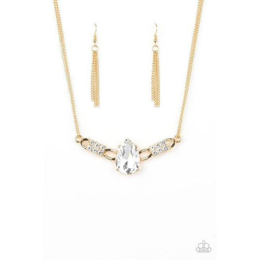 Way To Make An Entrance - Gold Necklace - Paparazzi - Dare2bdazzlin N Jewelry