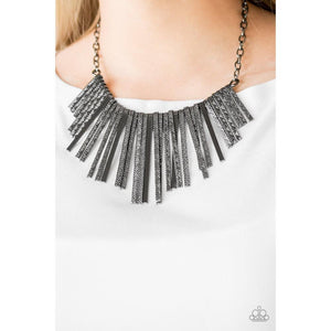Welcome To The Pack - Black Necklace - Paparazzi - Dare2bdazzlin N Jewelry