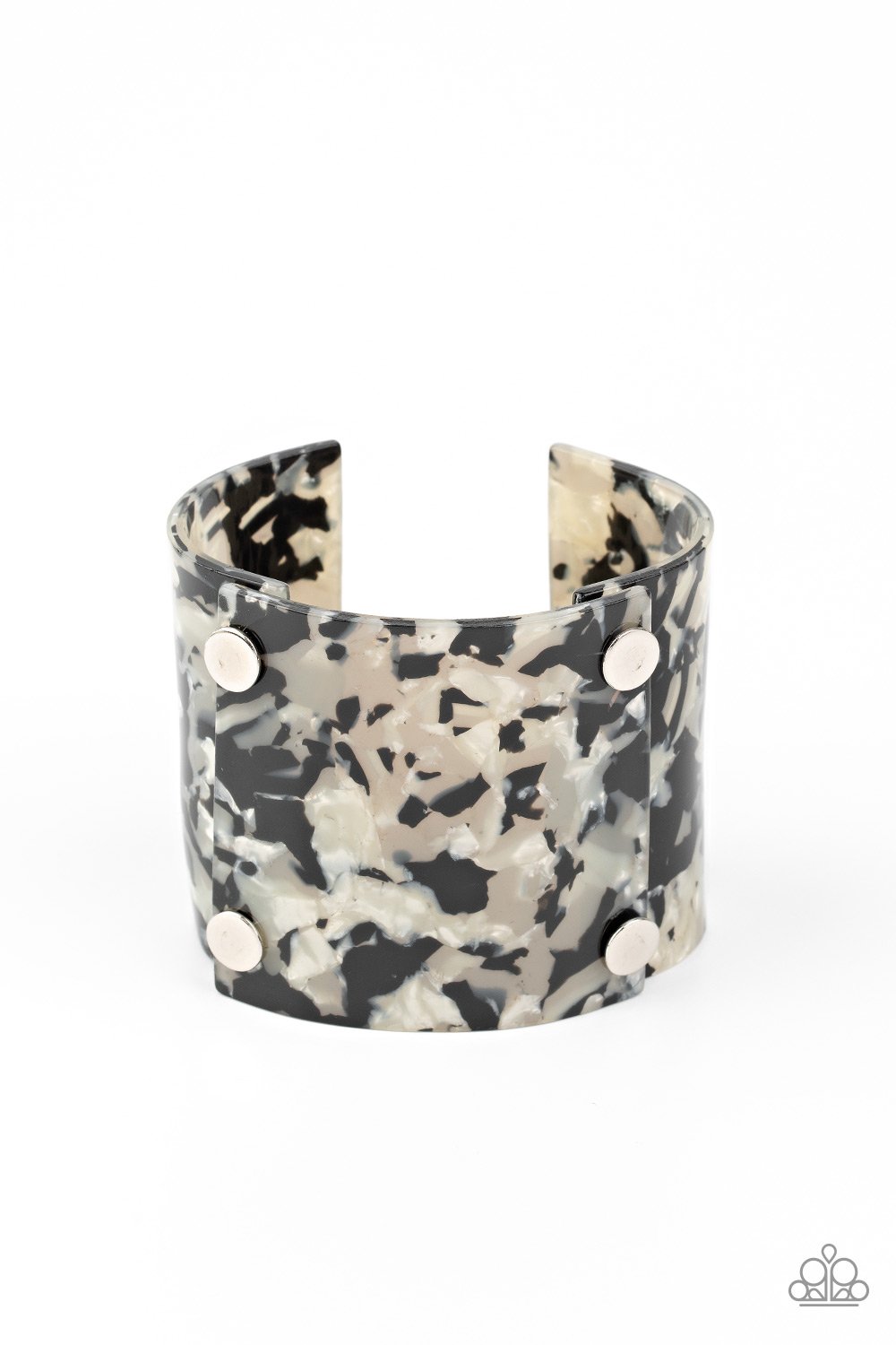 What are you waiting FAUX? - Silver Cuff Bracelet - Paparazzi - Dare2bdazzlin N Jewelry