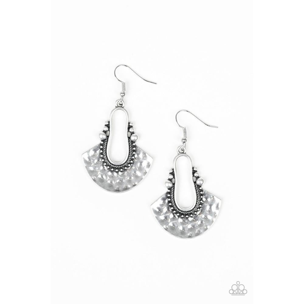 When In Cusco Silver Earrings - Paparazzi - Dare2bdazzlin N Jewelry