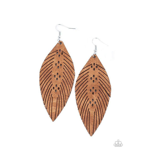Wherever The Wind Takes Me - Brown Earring - Paparazzi - Dare2bdazzlin N Jewelry