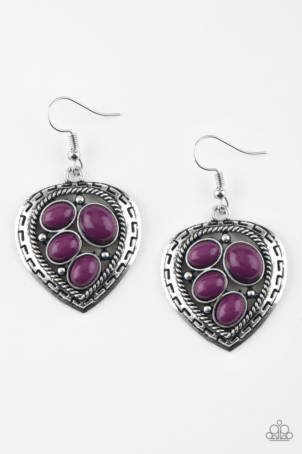 Wild Heart Wonder - Purple Earring - Paparazzi - Dare2bdazzlin N Jewelry