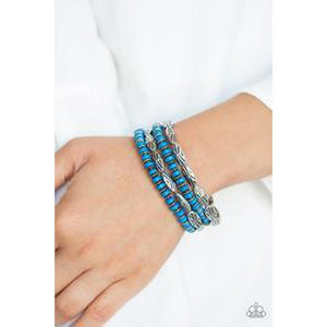 Wild Wonder Blue Bracelet - Paparazzi - Dare2bdazzlin N Jewelry