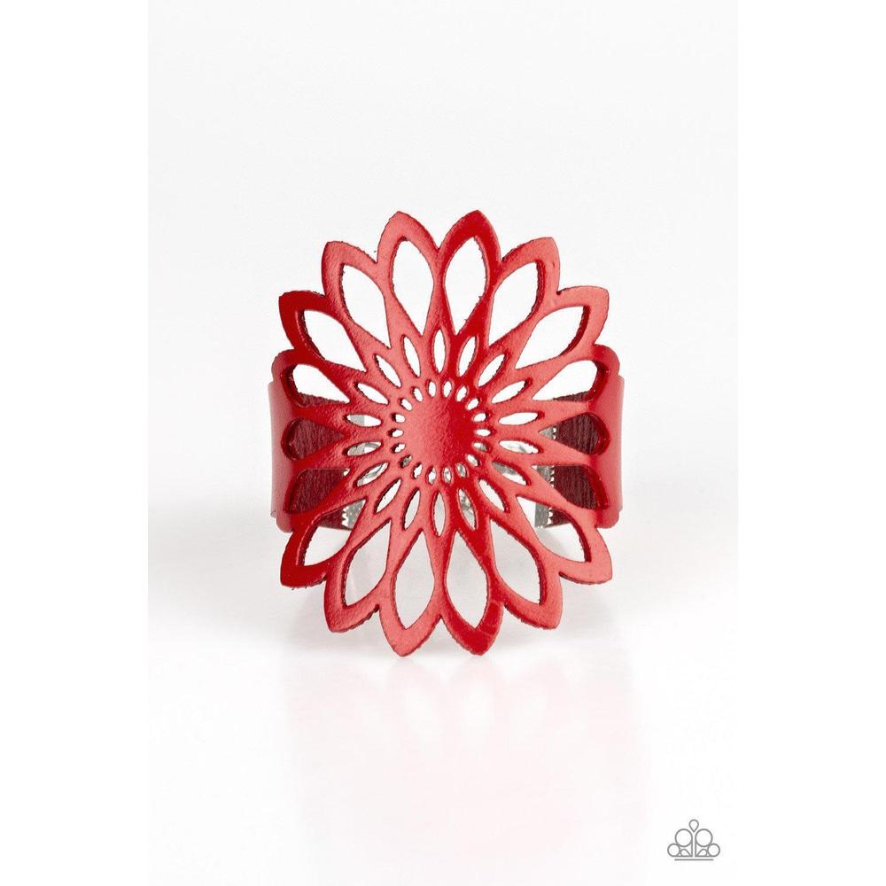 Wildly Wildflower Red Bracelet - Paparazzi - Dare2bdazzlin N Jewelry