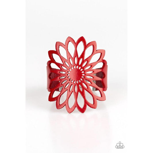 Wildly Wildflower Red Bracelet - Paparazzi - Dare2bdazzlin N Jewelry