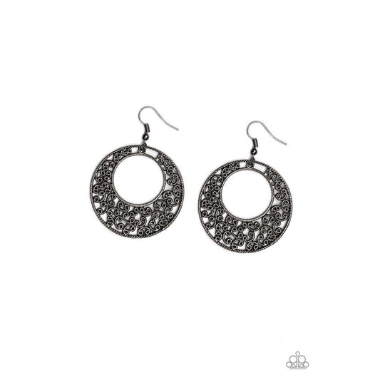 Wistfully Winchester - Black Earrings - Paparazzi - Dare2bdazzlin N Jewelry