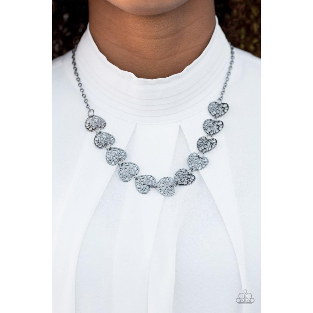 With My HOLE Heart - Black Necklace - Paparazzi - Dare2bdazzlin N Jewelry