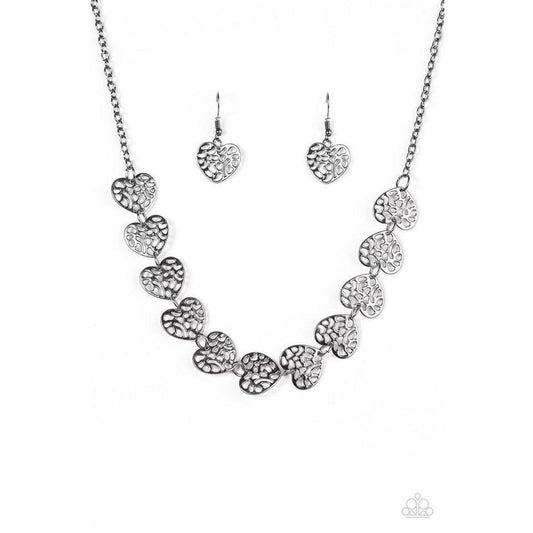 With My HOLE Heart - Black Necklace - Paparazzi - Dare2bdazzlin N Jewelry