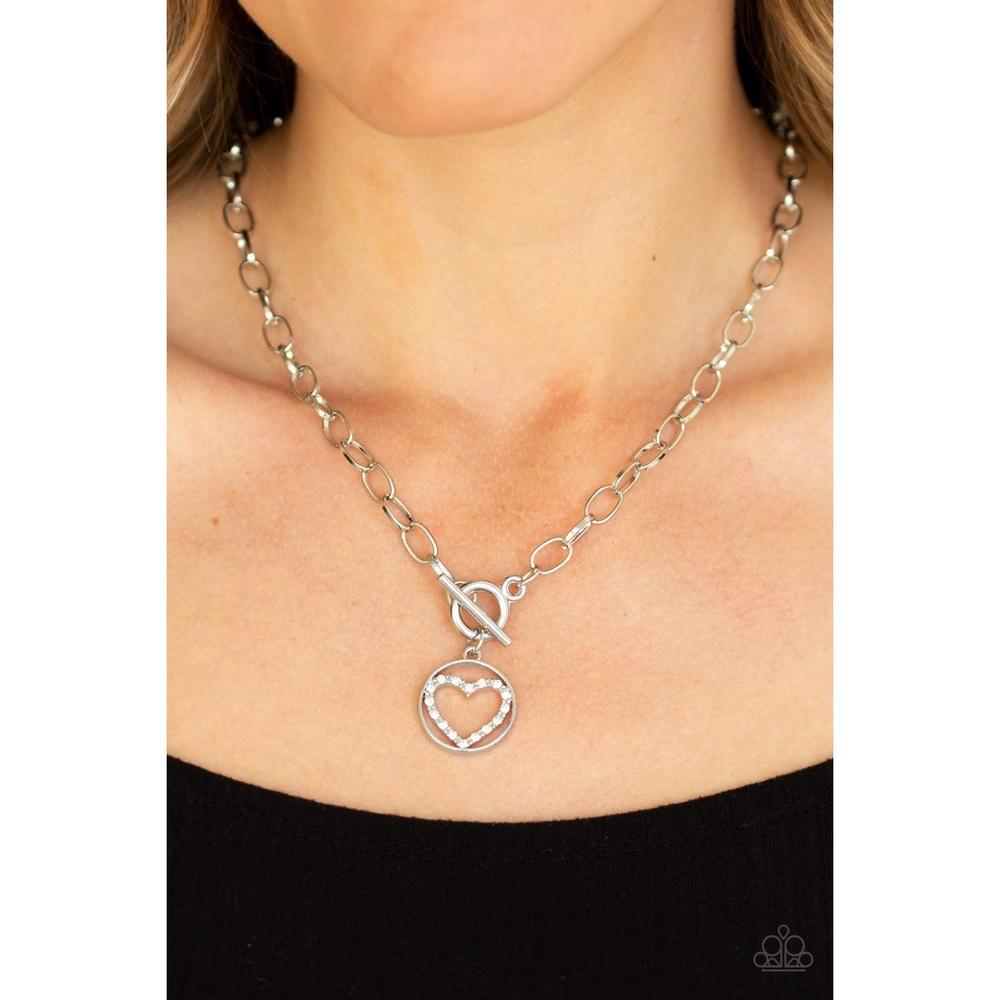 With My Whole Heart White Necklace - Paparazzi - Dare2bdazzlin N Jewelry