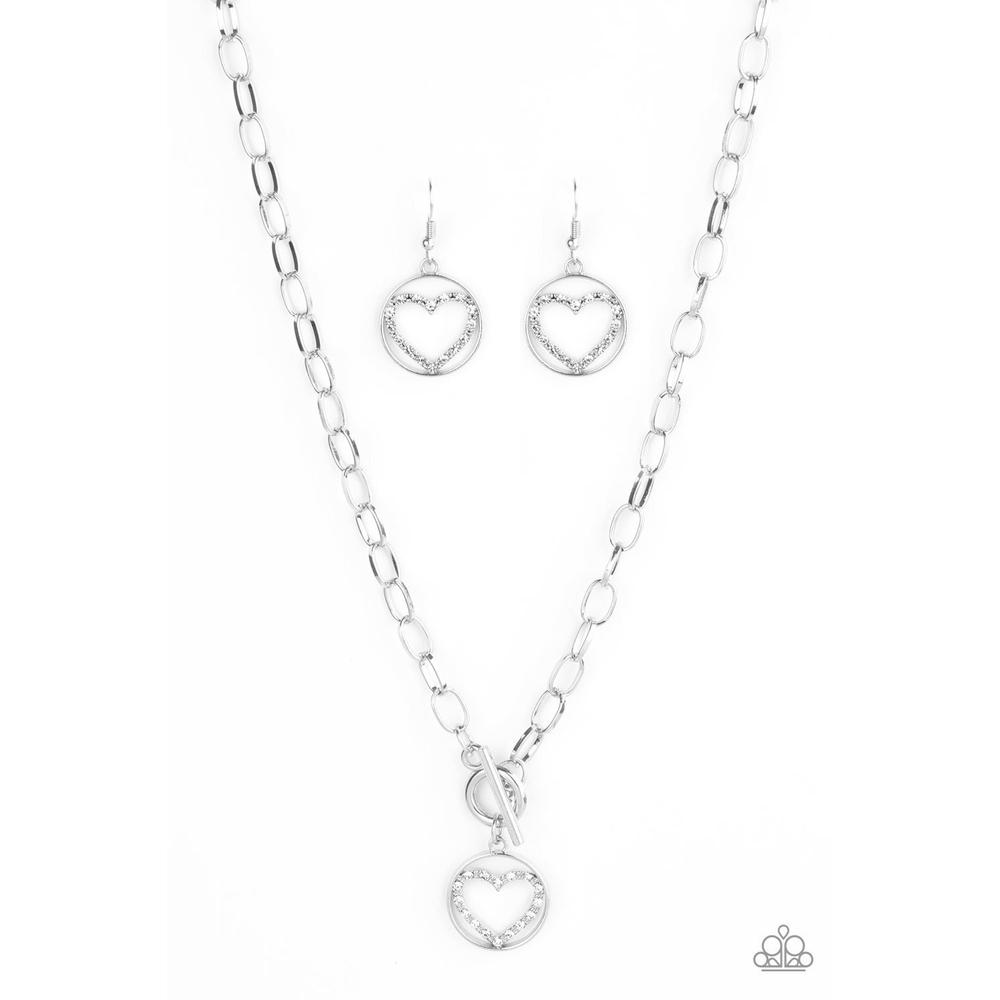 With My Whole Heart White Necklace - Paparazzi - Dare2bdazzlin N Jewelry