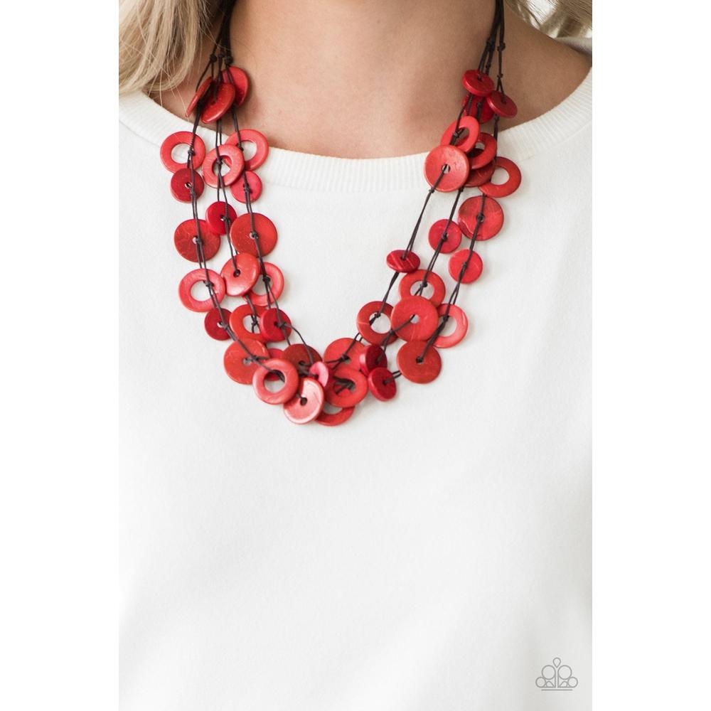 Wonderfully Walla Walla - Red Necklace - Paparazzi - Paparazzi - Dare2bdazzlin N Jewelry