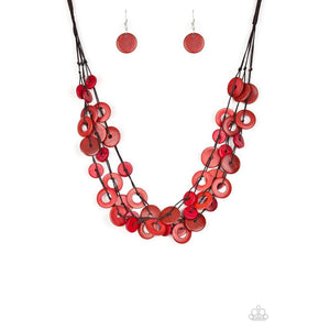 Wonderfully Walla Walla - Red Necklace - Paparazzi - Paparazzi - Dare2bdazzlin N Jewelry