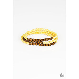 Woodland Wanderer - Yellow Urban Bracelet - Paparazzi - Dare2bdazzlin N Jewelry