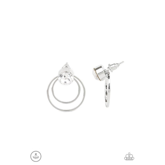 Word Gets Around - White Earrings - Paparazzi - Dare2bdazzlin N Jewelry