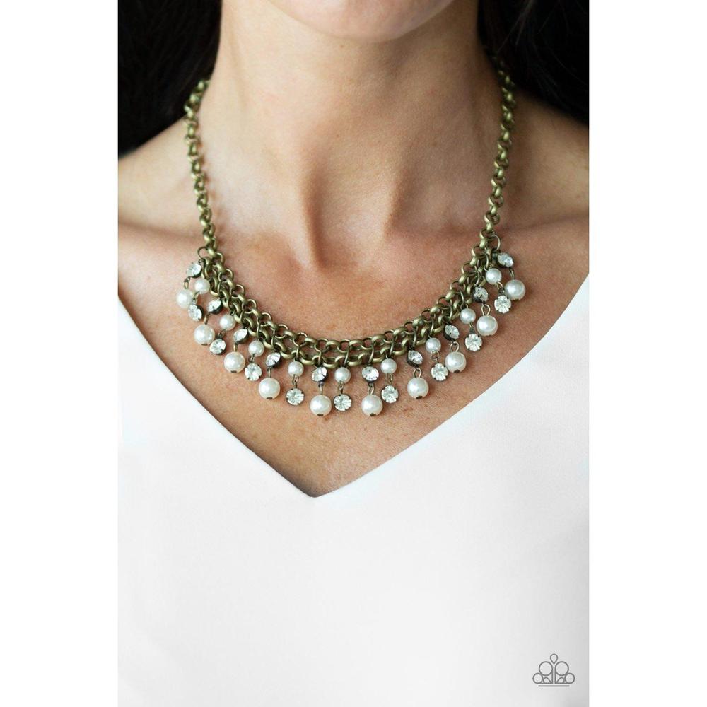 You May Kiss the Bride - Brass Necklace - Dare2bdazzlin N Jewelry