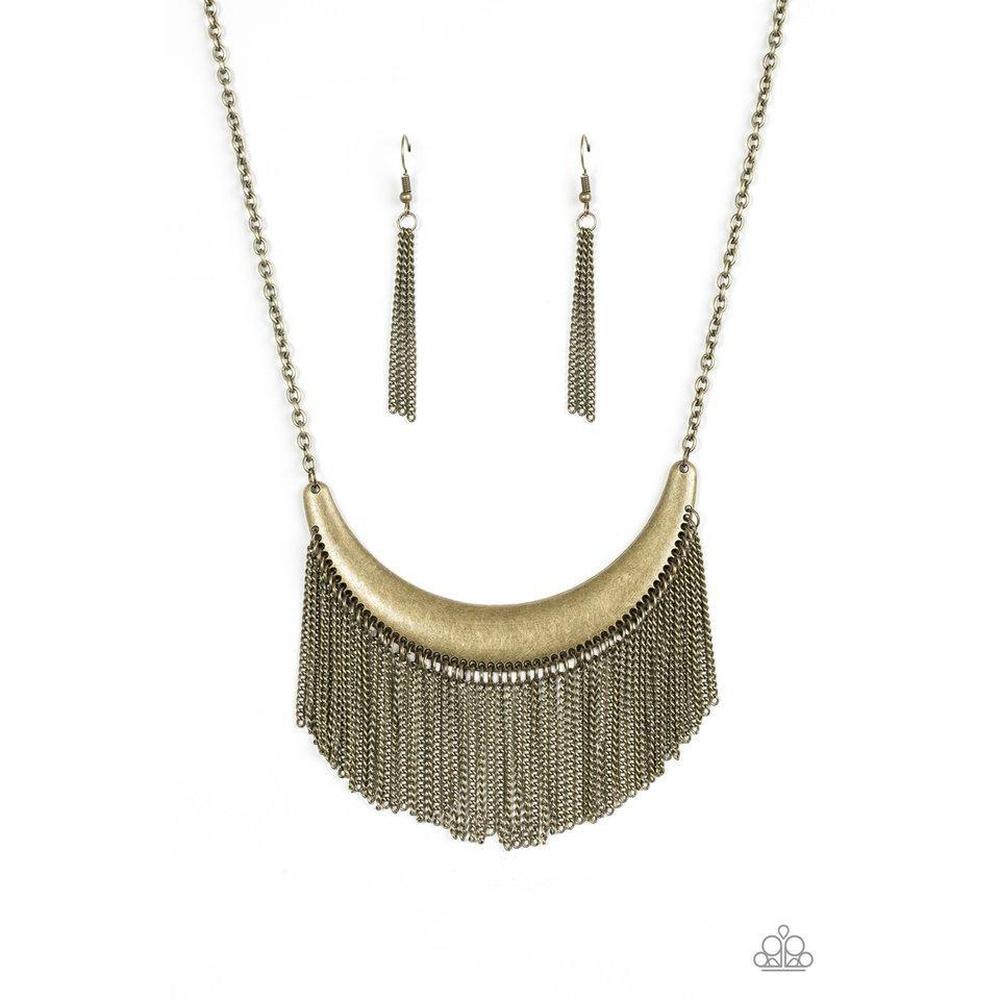 Zoo Zone - Brass Necklace - Paparazzi - Dare2bdazzlin N Jewelry
