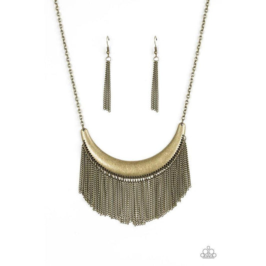 Zoo Zone - Brass Necklace - Paparazzi - Dare2bdazzlin N Jewelry